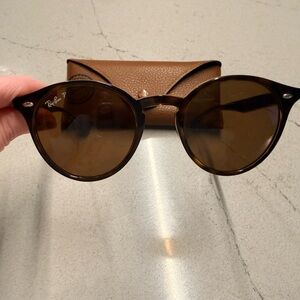 Ray-Ban Round Tortoiseshell Sunglasses - Brown Lenses